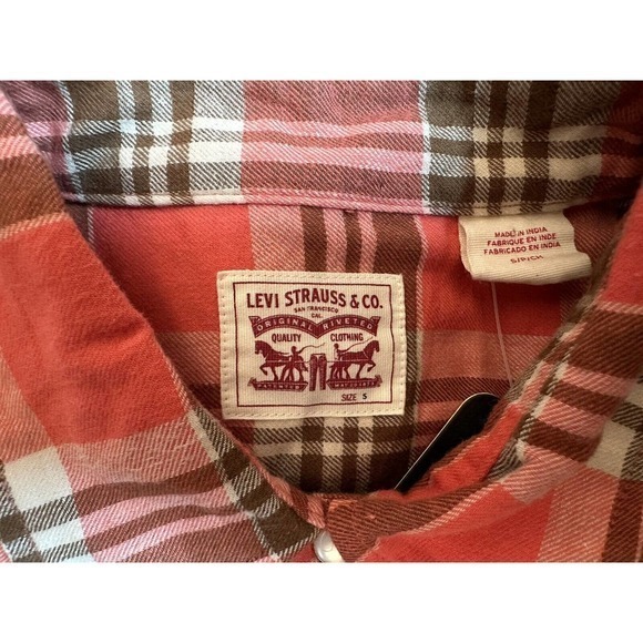Levi Strauss‎ & Co. LS Western Plaid Pearlsnap Buttonfront Shirt Size S - Picture 11 of 15